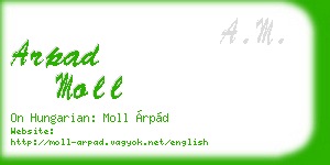 arpad moll business card