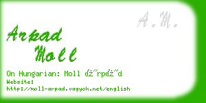 arpad moll business card